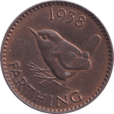 1938 FARTHING ( UNC ) - Farthing - Cambridgeshire Coins