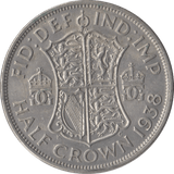 1938 HALFCROWN ( EF ) - Halfcrown - Cambridgeshire Coins