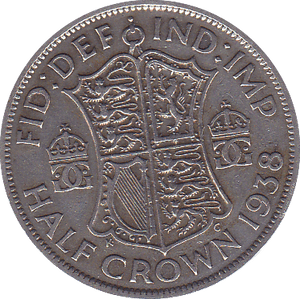 1938 HALFCROWN ( F ) - Halfcrown - Cambridgeshire Coins