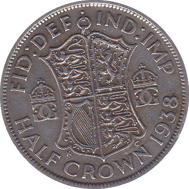 1938 HALFCROWN ( F ) - Halfcrown - Cambridgeshire Coins