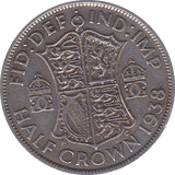 1938 HALFCROWN ( F ) - Halfcrown - Cambridgeshire Coins