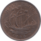 1938 HALFPENNY ( UNC ) 5 - Halfpenny - Cambridgeshire Coins