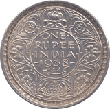 1938 INDIA SILVER ONE RUPEE - WORLD SILVER COINS - Cambridgeshire Coins