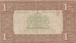 1938 ONE GULDEN BANKNOTE NETHERLANDS REF 919 - World Banknotes - Cambridgeshire Coins