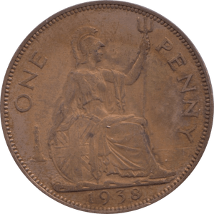 1938 PENNY ( EF ) 1 - Penny - Cambridgeshire Coins