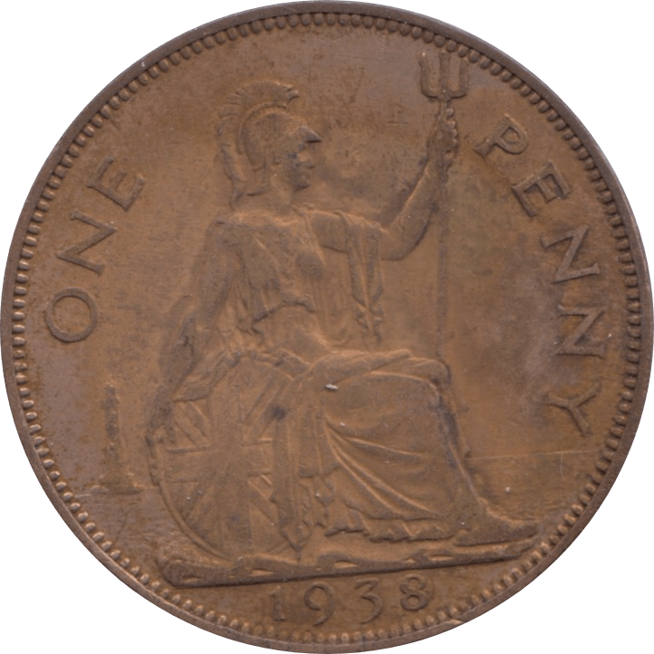 1938 PENNY ( EF ) 1 - Penny - Cambridgeshire Coins
