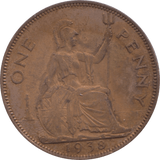 1938 PENNY ( EF ) 1 - Penny - Cambridgeshire Coins