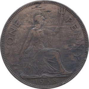 1938 PENNY ( GVF ) 2 - Penny - Cambridgeshire Coins