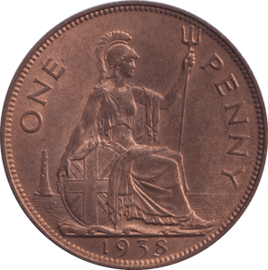 1938 PENNY ( UNC ) 2 - Penny - Cambridgeshire Coins