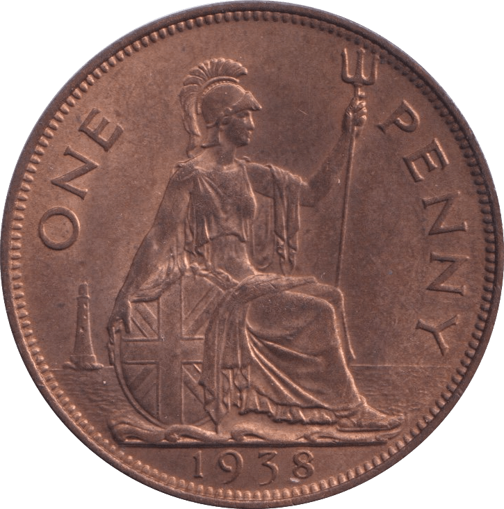 1938 PENNY ( UNC ) 2 - Penny - Cambridgeshire Coins