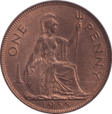 1938 PENNY ( UNC ) 2 - Penny - Cambridgeshire Coins