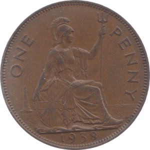1938 PENNY ( UNC ) 3 - Penny - Cambridgeshire Coins