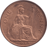 1938 PENNY ( UNC ) - Penny - Cambridgeshire Coins