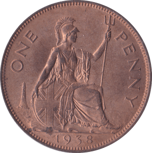 1938 PENNY ( UNC ) - Penny - Cambridgeshire Coins