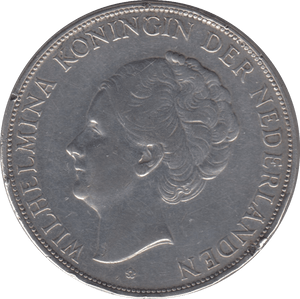 1938 SILVER 2 1/2 GULDEN NETHERLANDS - SILVER WORLD COINS - Cambridgeshire Coins