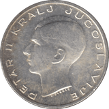1938 SILVER 20 DINARA YUGOSLAVIA - SILVER WORLD COINS - Cambridgeshire Coins