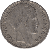 1938 SILVER 20 FRANCS FRANCE - SILVER WORLD COINS - Cambridgeshire Coins