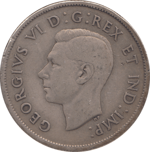 1938 SILVER FIFTY CENTS CANADA - WORLD SILVER COINS - Cambridgeshire Coins