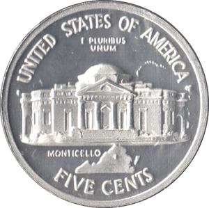 1938 SILVER FIVE CENTS USA PROOF - SILVER WORLD COINS - Cambridgeshire Coins