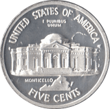 1938 SILVER FIVE CENTS USA PROOF - SILVER WORLD COINS - Cambridgeshire Coins