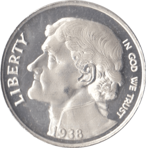 1938 SILVER FIVE CENTS USA PROOF - SILVER WORLD COINS - Cambridgeshire Coins