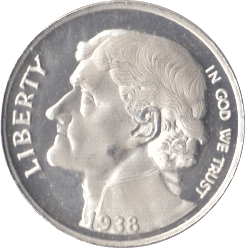 1938 SILVER FIVE CENTS USA PROOF - SILVER WORLD COINS - Cambridgeshire Coins