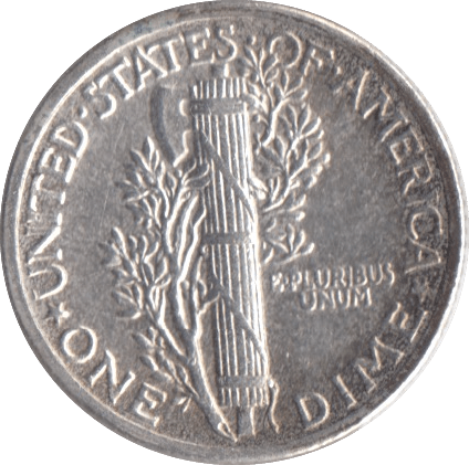 1938 SILVER ONE DIME USA - SILVER WORLD COINS - Cambridgeshire Coins