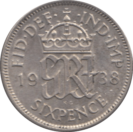 1938 SIXPENCE ( AUNC ) 8 - SIXPENCE - Cambridgeshire Coins