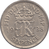 1938 SIXPENCE ( AUNC ) - SIXPENCE - Cambridgeshire Coins
