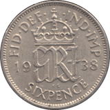 1938 SIXPENCE ( AUNC ) - SIXPENCE - Cambridgeshire Coins