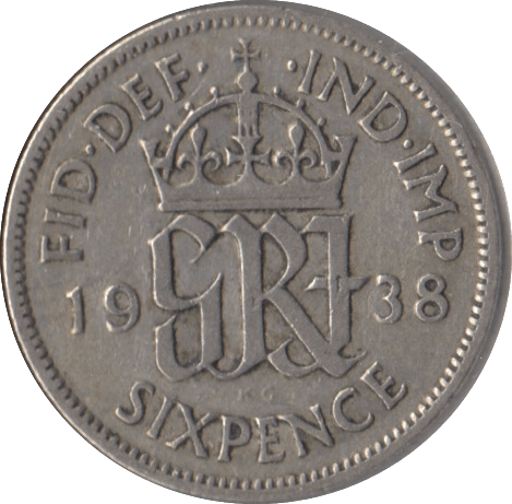 1938 SIXPENCE ( GF ) - Sixpence - Cambridgeshire Coins