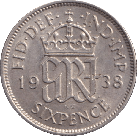 1938 SIXPENCE ( UNC ) - Sixpence - Cambridgeshire Coins