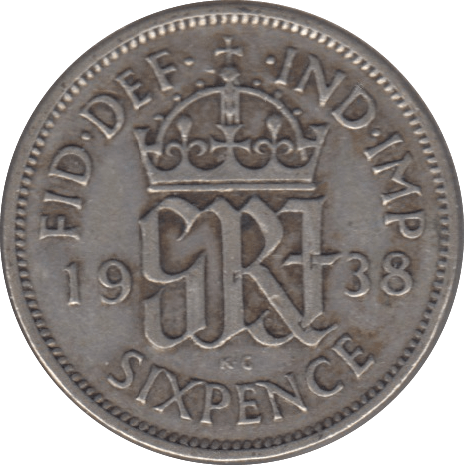1938 SIXPENCE ( VF ) 7 - Sixpence - Cambridgeshire Coins