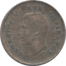 1938 THREE PENCE SOUTH AFRICA SILVER - SILVER WORLD COINS - Cambridgeshire Coins