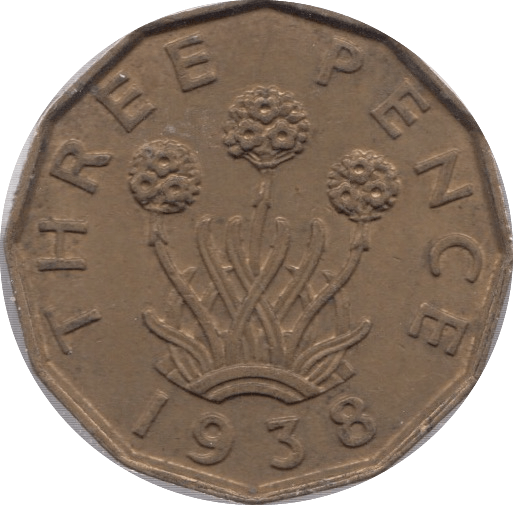1938 THREEPENCE ( AUNC ) 23 - Threepence - Cambridgeshire Coins