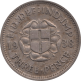 1938 THREEPENCE ( FINE ) - Threepence - Cambridgeshire Coins