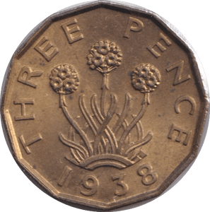 1938 THREEPENCE ( UNC ) 3 - Threepence - Cambridgeshire Coins