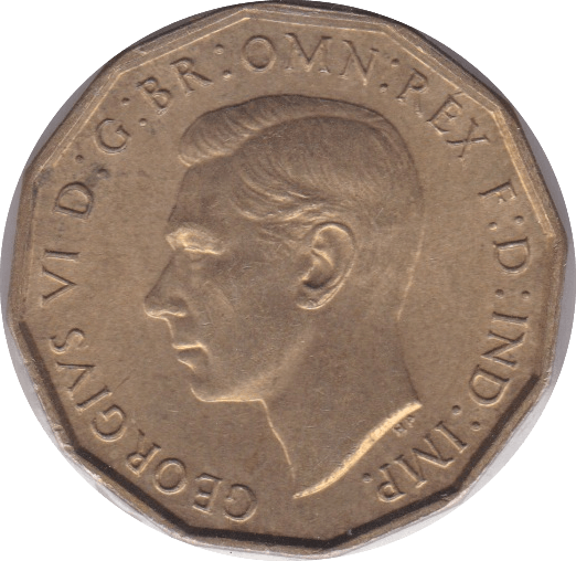 1938 THREEPENCE ( UNC ) BRASS - Threepence - Cambridgeshire Coins