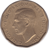 1938 THREEPENCE ( UNC ) BRASS - Threepence - Cambridgeshire Coins