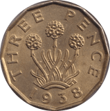 1938 THREEPENCE ( UNC ) - Threepence - Cambridgeshire Coins