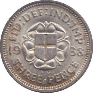 1938 THREEPENCE ( UNC ) - Threepence - Cambridgeshire Coins