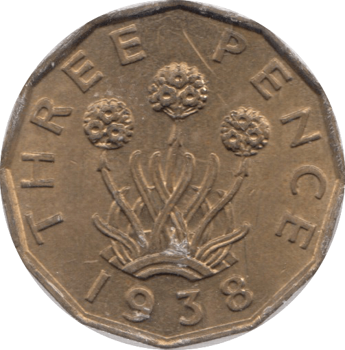1938 THREEPENCE ( UNC ) - Threepence - Cambridgeshire Coins