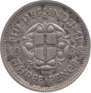 1938 THREEPENCE ( VF ) - Threepence - Cambridgeshire Coins