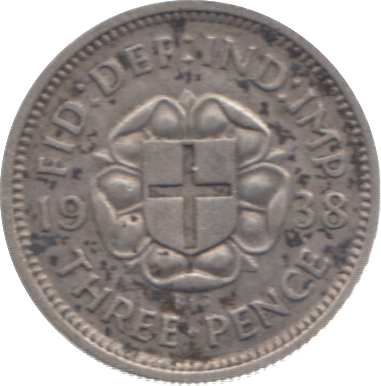 1938 THREEPENCE ( VF ) - Threepence - Cambridgeshire Coins