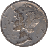 1938 USA SILVER DIME 10 CENTS - SILVER WORLD COINS - Cambridgeshire Coins