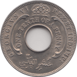 1938 WEST AFRICA 1/10 PENNY - WORLD COINS - Cambridgeshire Coins