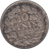 1939 10 CENTS NETHERLANDS SILVER - WORLD COINS - Cambridgeshire Coins