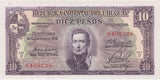 1939 10 PESO BANKNOTE URUGUAY REF 995 - World Banknotes - Cambridgeshire Coins
