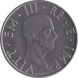 1939 2 LIRA ITALY - SILVER WORLD COINS - Cambridgeshire Coins