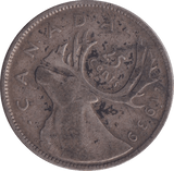 1939 25 CENTS CANADA - WORLD COINS - Cambridgeshire Coins